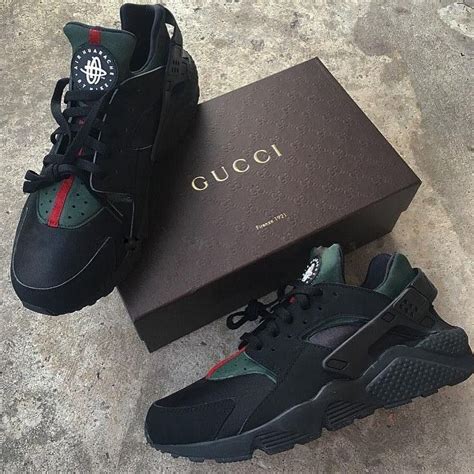 custom nike air huarache x gucci